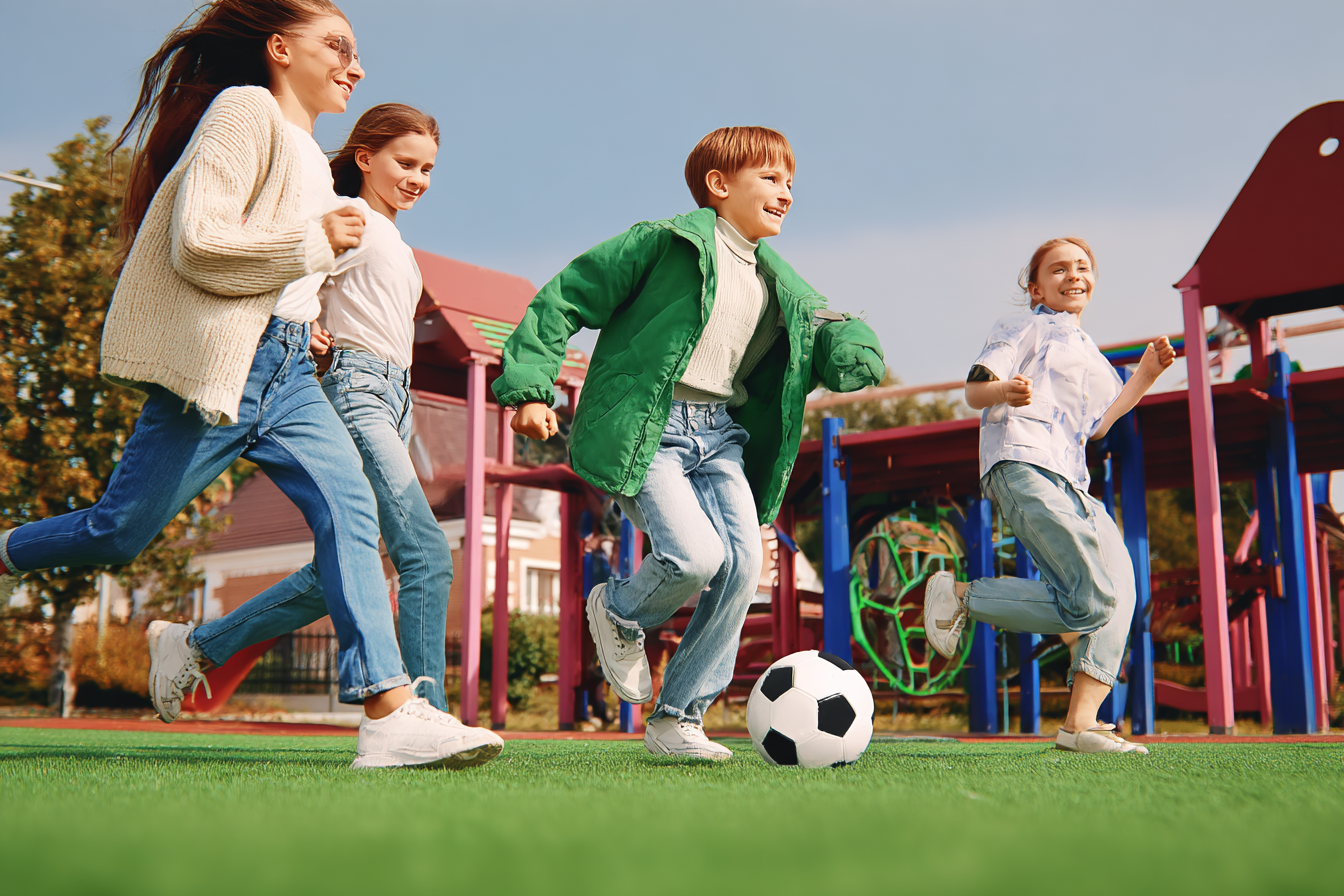 Kids playing tug of war