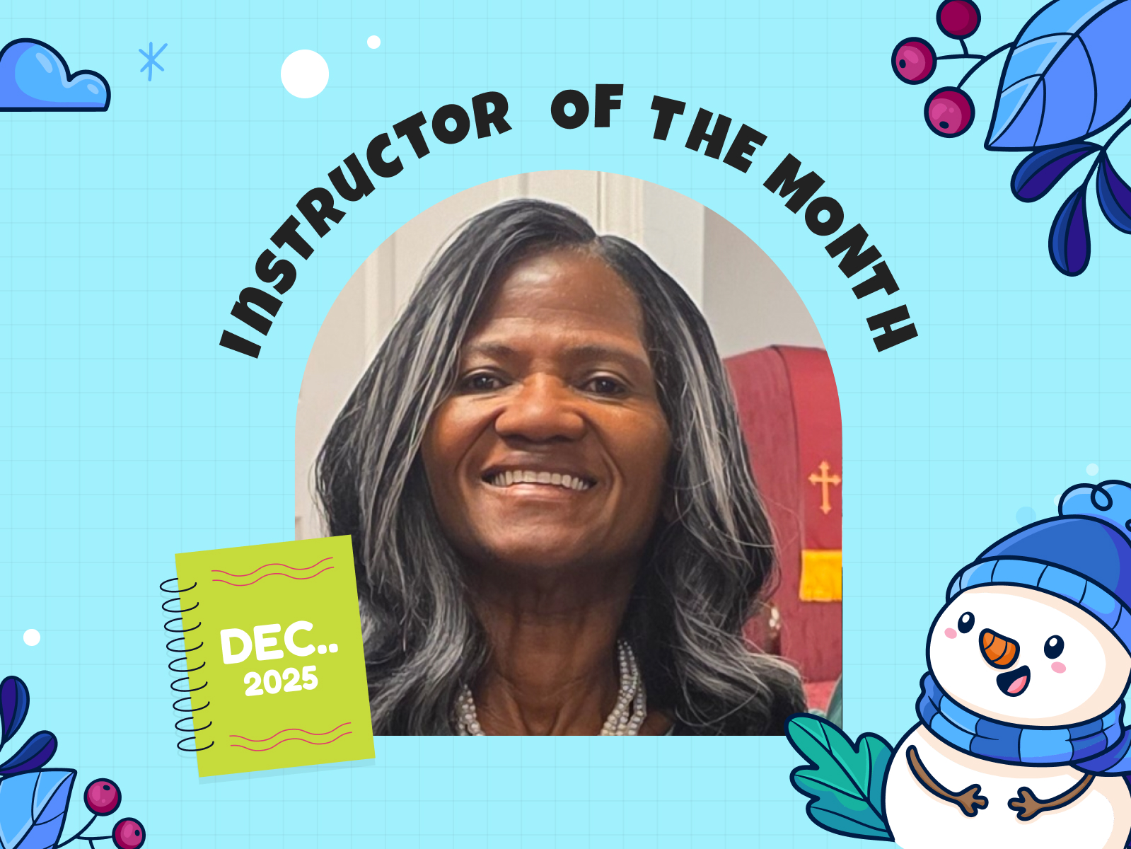 Outstanding Instructor of the Month – December 2025